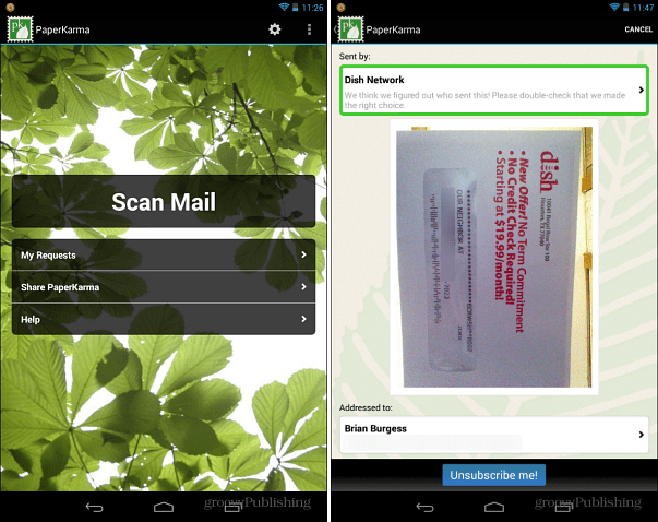 כיצד להפסיק דואר זבל באמצעות האפליקציה הניידת PaperKarma