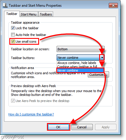 Windows 7 התאם אישית את שורת המשימות