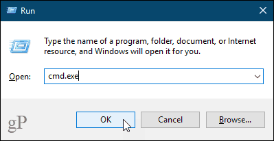 פתח את חלון שורת הפקודה ב- Windows 10