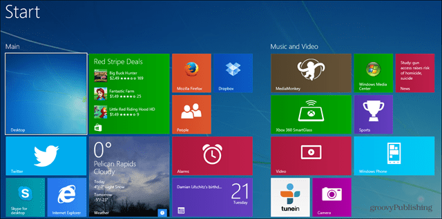 כיצד לגבות ולאתחל את מסך ההתחלה של Windows 8.1