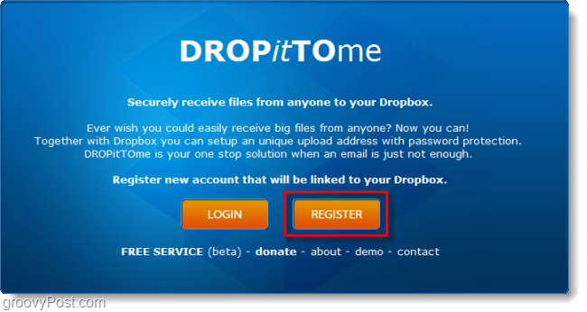 צור חשבון העלאת Dropbox טיפולי