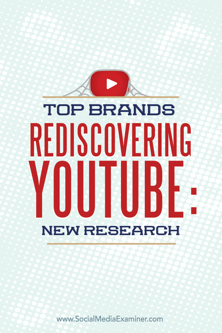 מותגים מובילים המגלים מחדש את YouTube: מחקר חדש: בוחן מדיה חברתית