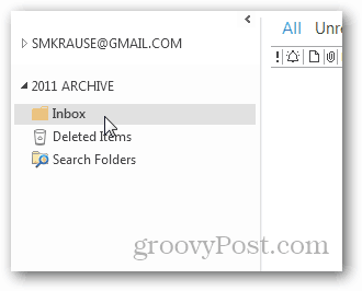 כיצד ליצור קובץ pst עבור Outlook 2013 - תיבת הדואר הנכנס החדשה