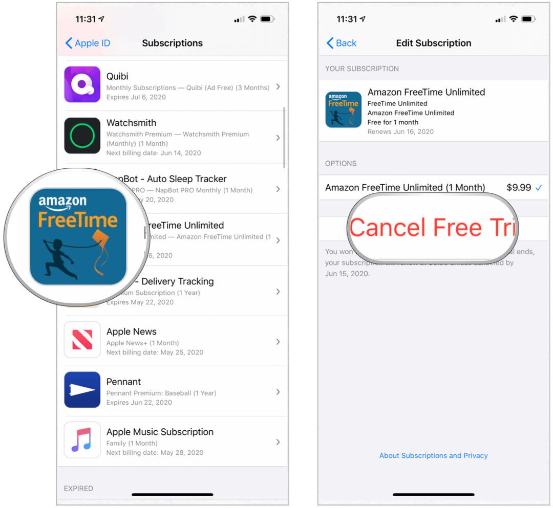 App Store בטל ניסיון בחינם