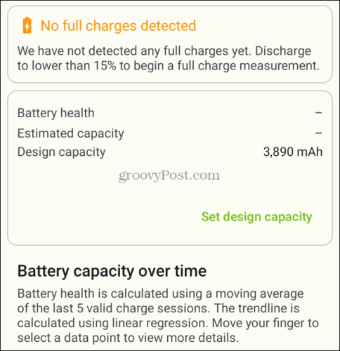 בדוק את תקינות הסוללה באפליקציית AccuBattery של Android
