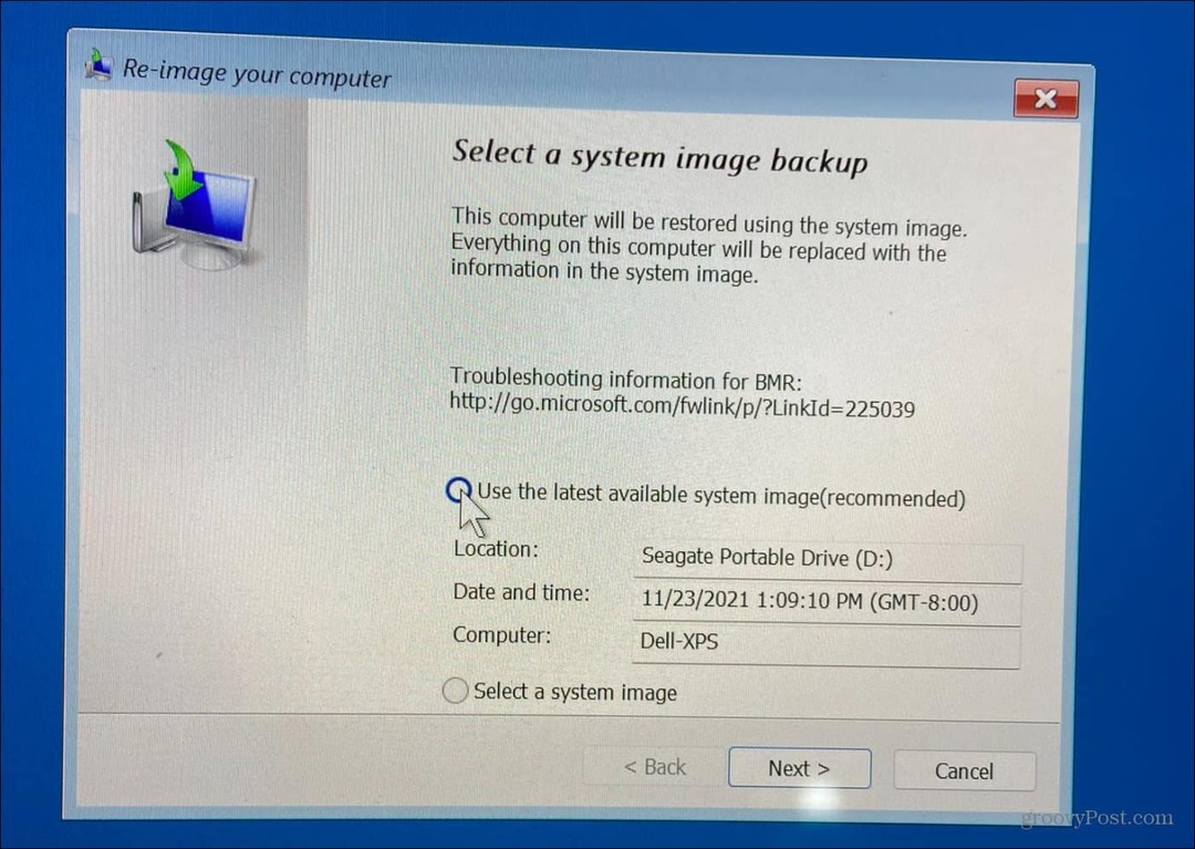 כיצד לשחזר את Windows 11 באמצעות גיבוי תמונת מערכת