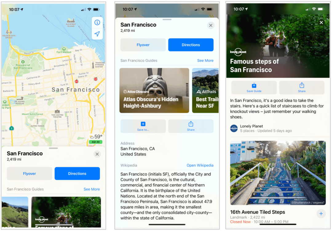 כיצד אפל שינתה מפות ב- iOS 14, macOS Big Sur