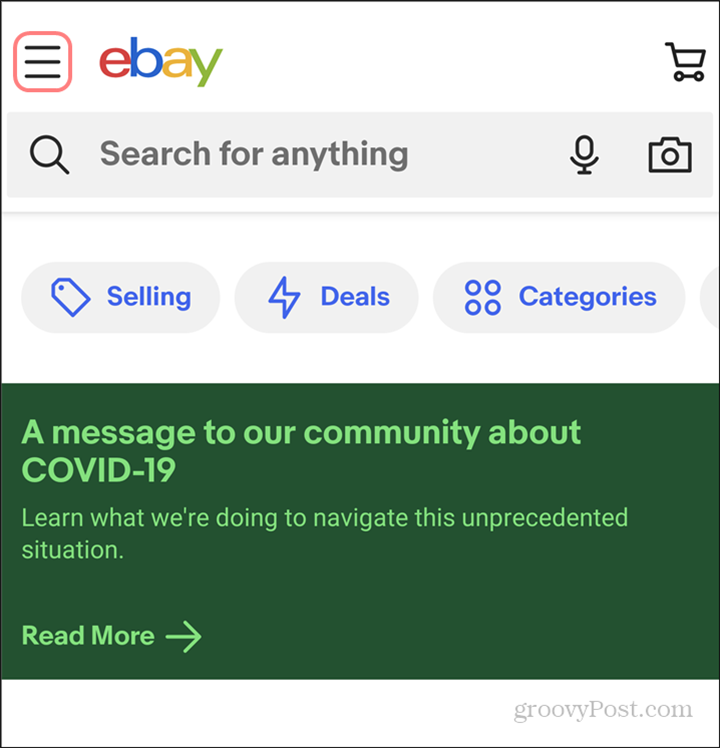 תפריט מצב חושך eBay