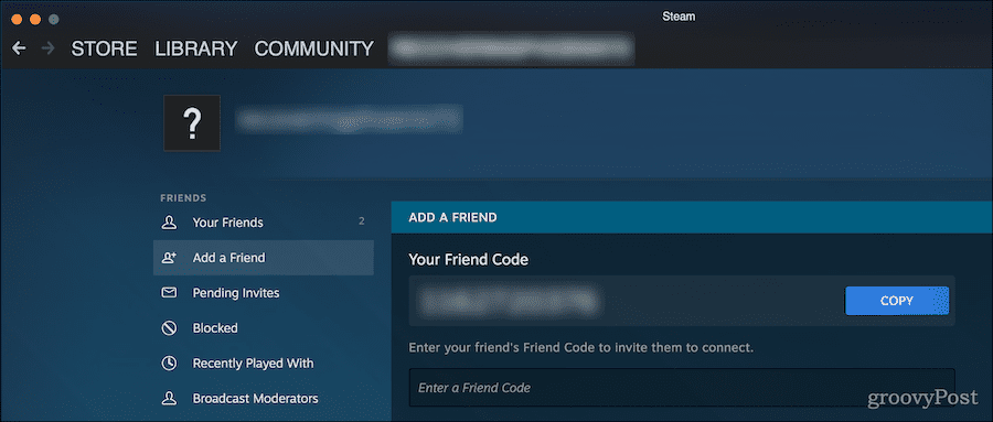איך למצוא קוד חבר ב-steam