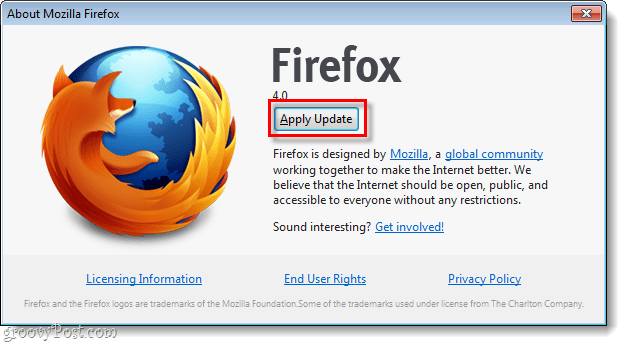 עדכון Firefox להחיל