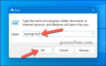 פתח את lusrmgr ב-Windows 11