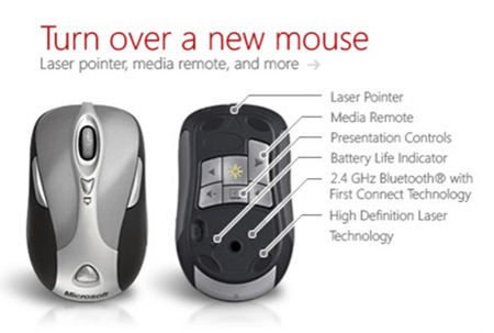 מיקרוסופט מציגים עכברים על מצגי לייזר כפתורי מצגת שליטה אלחוטית