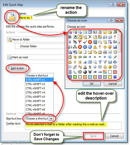 צעדים מהירים נוספים ב-outlook 2010