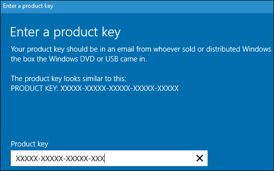 שנה את מפתח המוצר של Windows 10