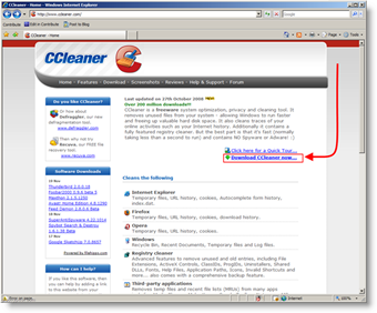 הורד את CCleaner כדי למחוק / למחוק בבטחה קבצים ומטמון מחלונות