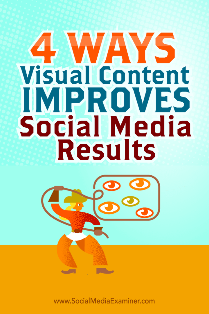 טיפים לארבע דרכים בהן ניתן לשפר את תוצאות המדיה החברתית שלך באמצעות תוכן חזותי.