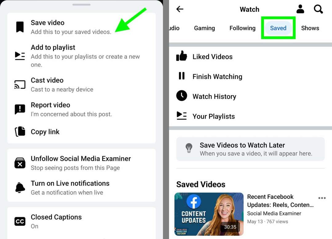 איך-לשמור-תוכן-אורגני-facebook-video-posts-swipe-file-example