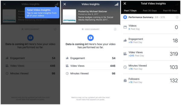 נראה כי פייסבוק בודקת מדדי וידאו למשתמשים אישיים.
