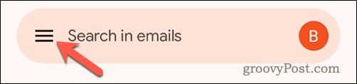 פתח את תפריט Gmail