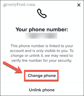 tiktok לשנות מספר טלפון