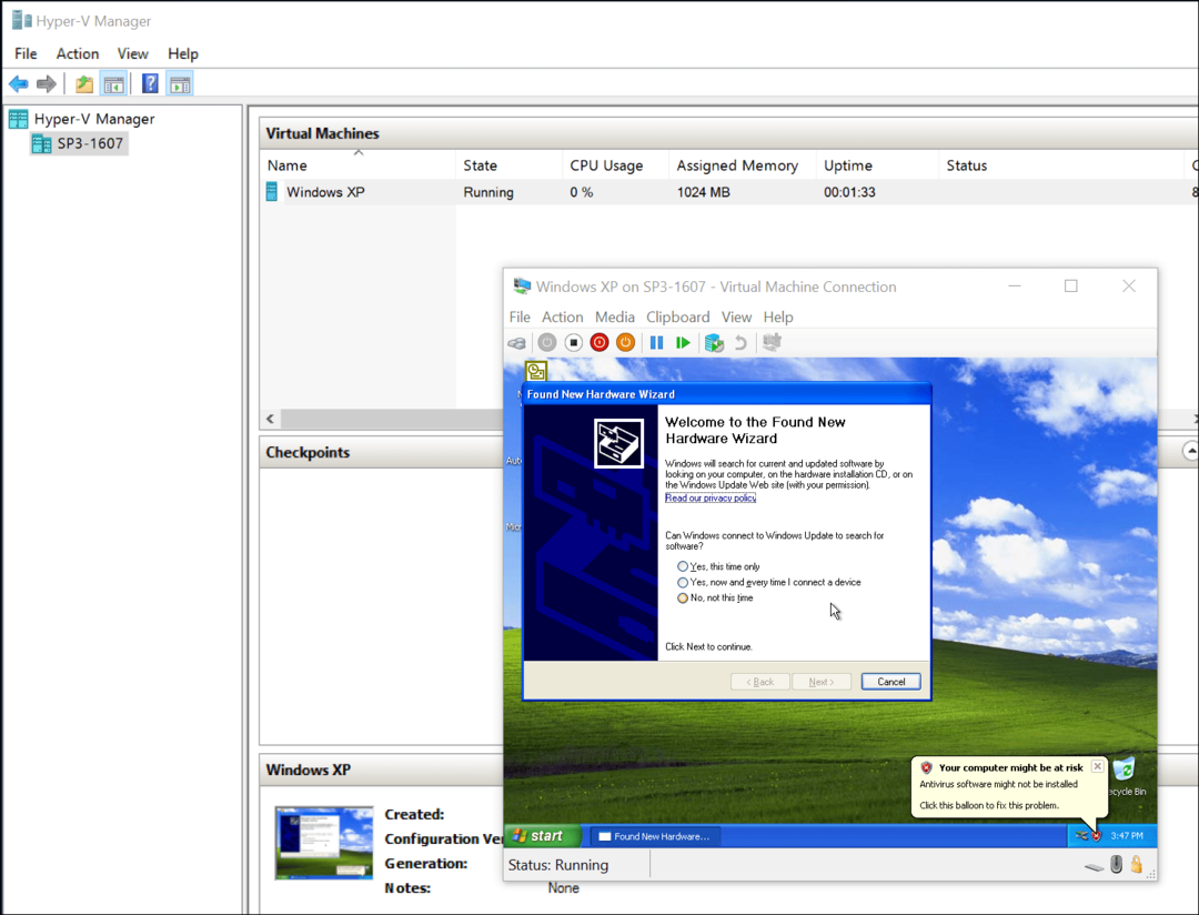 כיצד להעביר VMs VirtualBox ל- Windows 10 Hyper-V