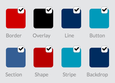 בחר צבעי פריסה לפרויקט RelayThat שלך.
