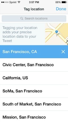 טוויטר ושותף Foursquare להוסיף מיקום לציוצים
