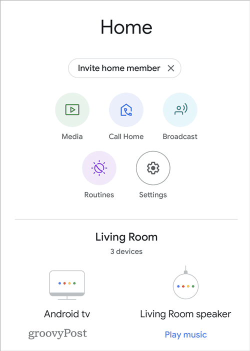 מכשיר השמע של Google Home