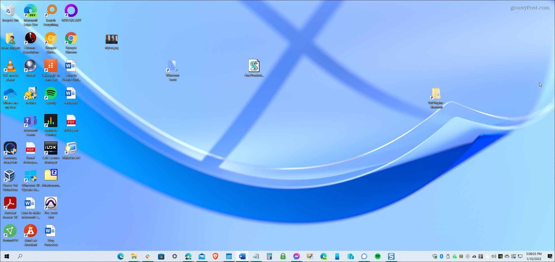 שורת המשימות המרכזית של Windows 10