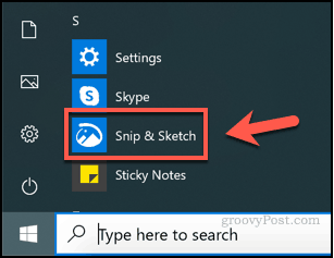 השקת Snip and Sketch ב- Windows