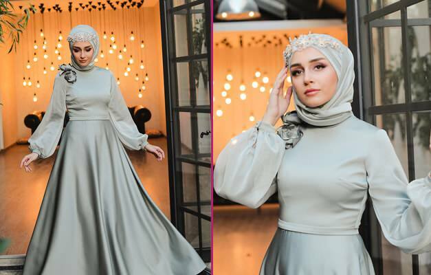 שמלות ערב מסוגננות ביותר לערבי חינה! שמלת ערב חיג'אב 2020