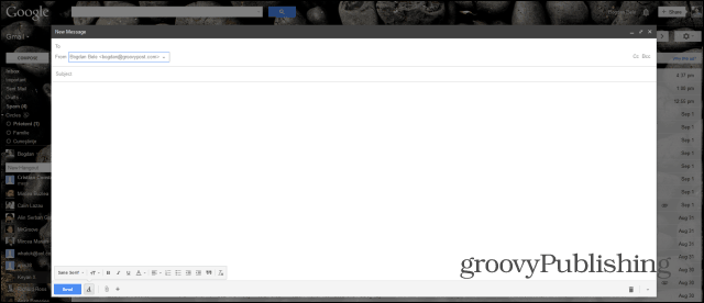 הוחל המסך המלא של Gmail Compose חדש