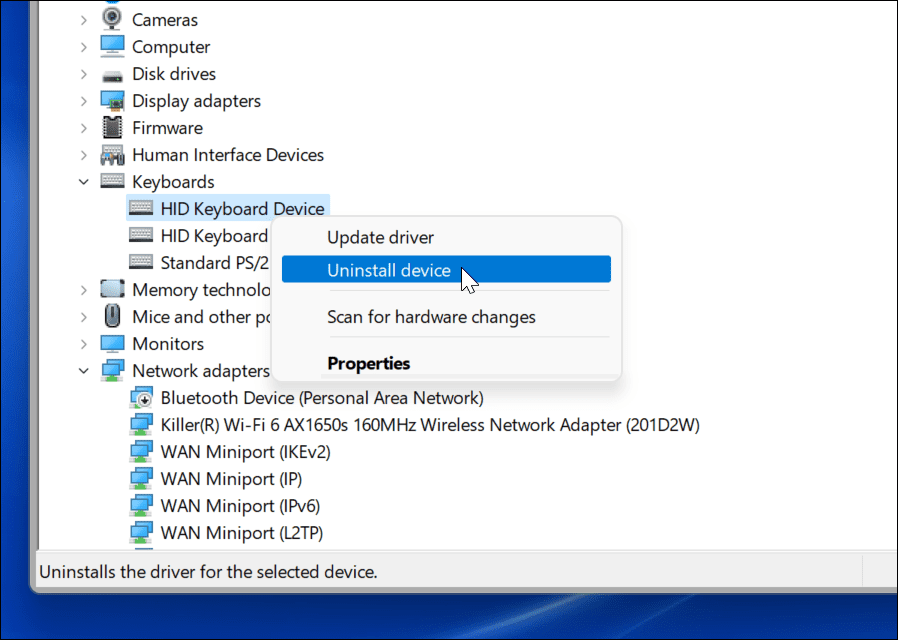 מקלדת מנהל התקני מקלדת Windows 11