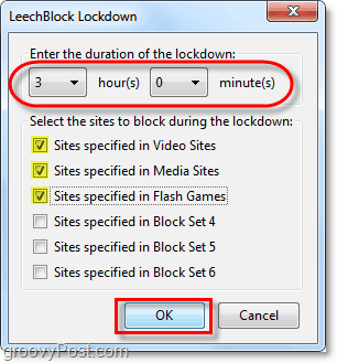 leechblock ננעל באופן מיידי את בזבוז זמן האתרים למשך זמן מוגדר