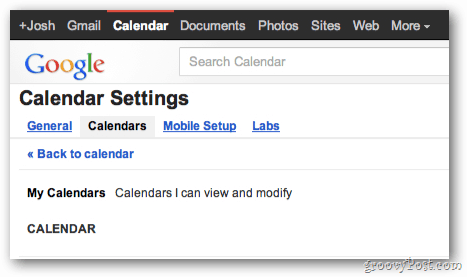 הגדרות לוח השנה של גוגל