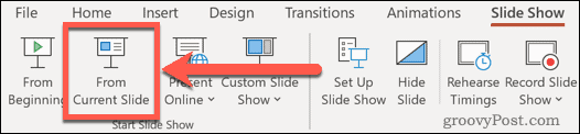 תצוגה מקדימה של מצגת PowerPoint