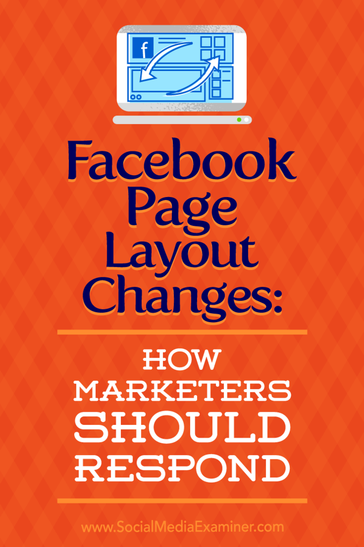 שינויים בפריסת עמודי פייסבוק: כיצד צריכים להגיב משווקים מאת קריסטי הינס בבודק מדיה חברתית.