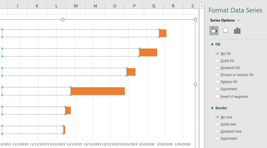 סדרות נתונים ברורות ב- Excel - -