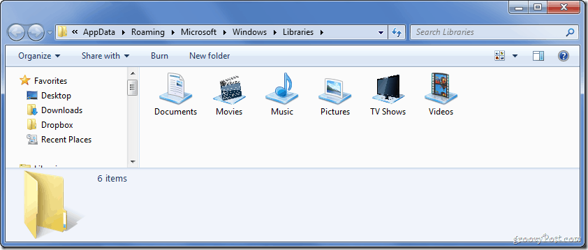 כיצד לשנות את הסמל של ספריית Windows 7