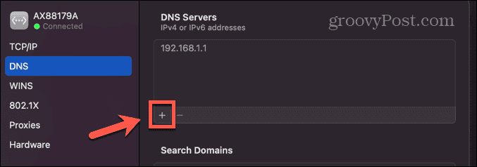 mac add dns server
