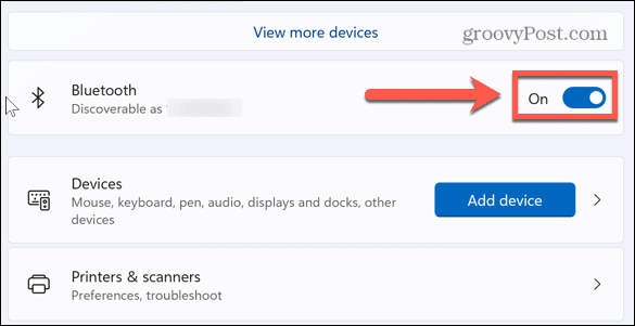 Windows 11 Bluetooth פועל