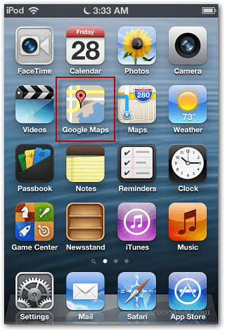 iOS 6 סמל מפות Google