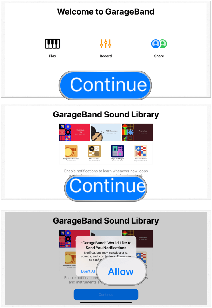 התקנת GarageBand באייפון
