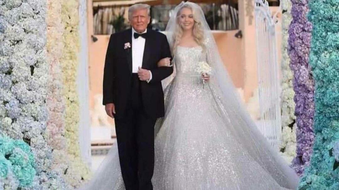 שמלת הכלה של טיפאני טראמפ סימנה את החתונה