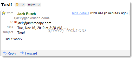 סינון הודעות Gmail של BCC