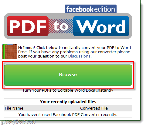 PDF ל- Word בפייסבוק