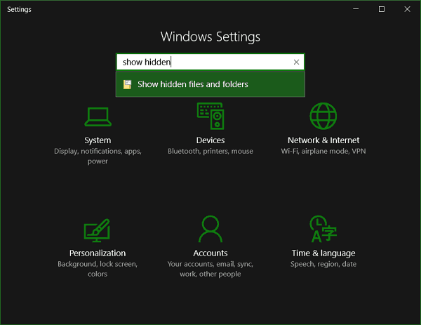 כיצד להציג קבצים ותיקיות מוסתרים ב- Windows 10