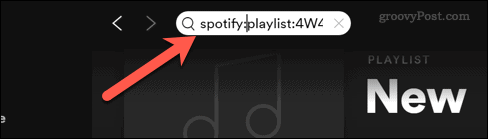 חיפוש Spotify לפי URI של הפלייליסט
