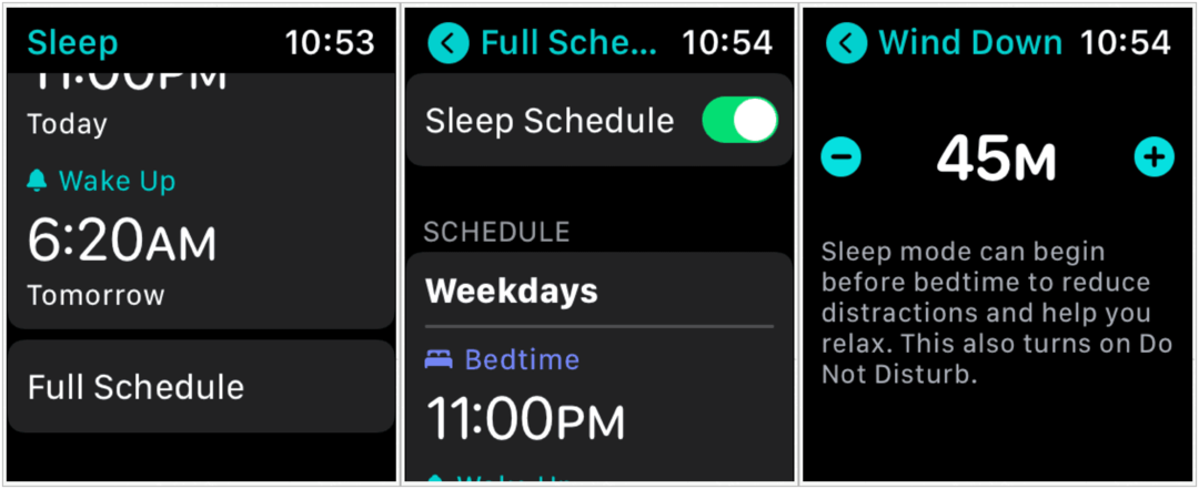 אפליקציית השינה של Apple Watch