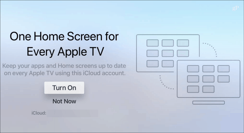 מסך בית אחד בכל Apple TV